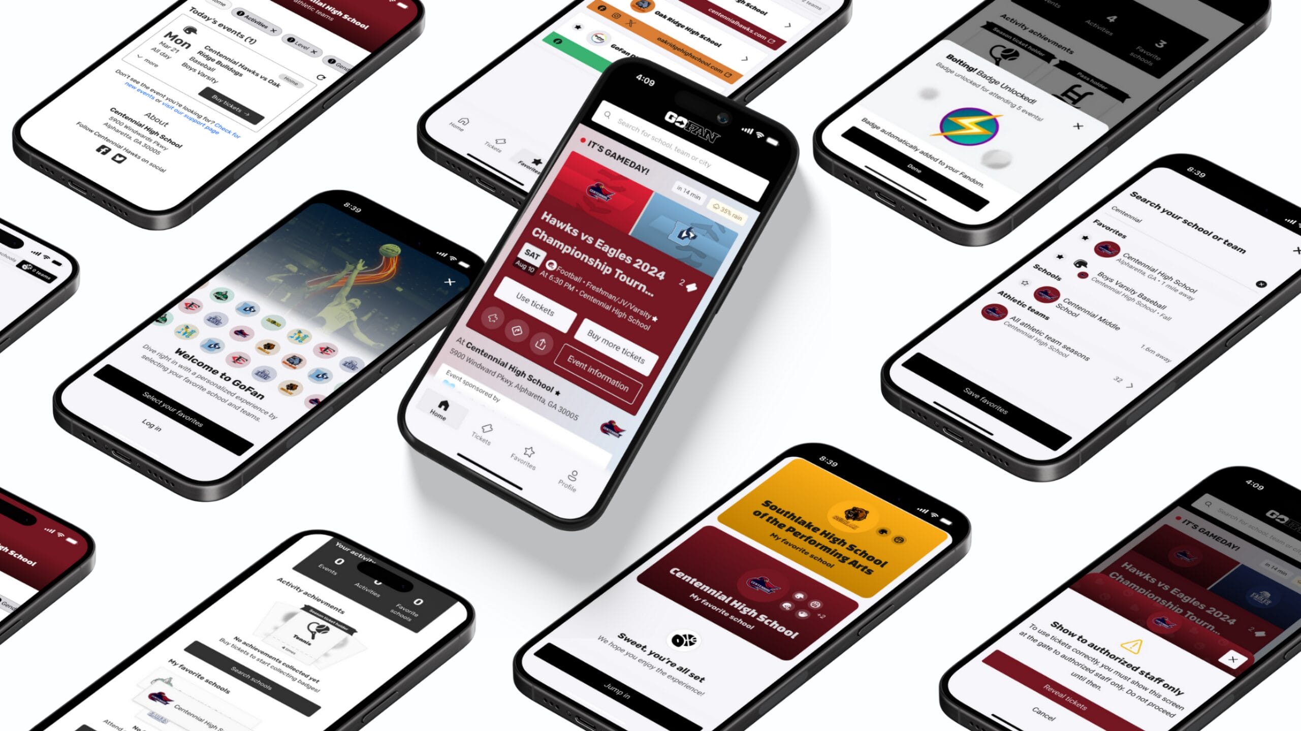 Array of device mockups